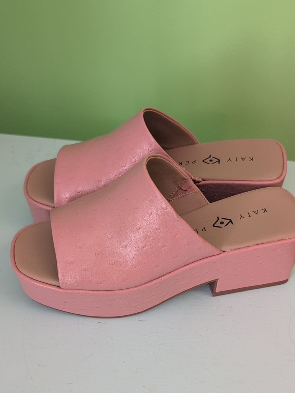 Katy Perry Collections Pink Platform Slide Sandals